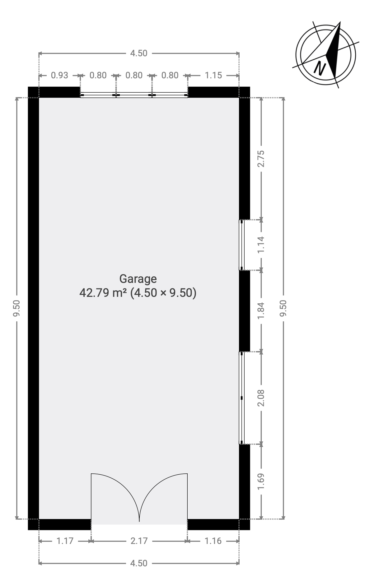 Grundriss Garage