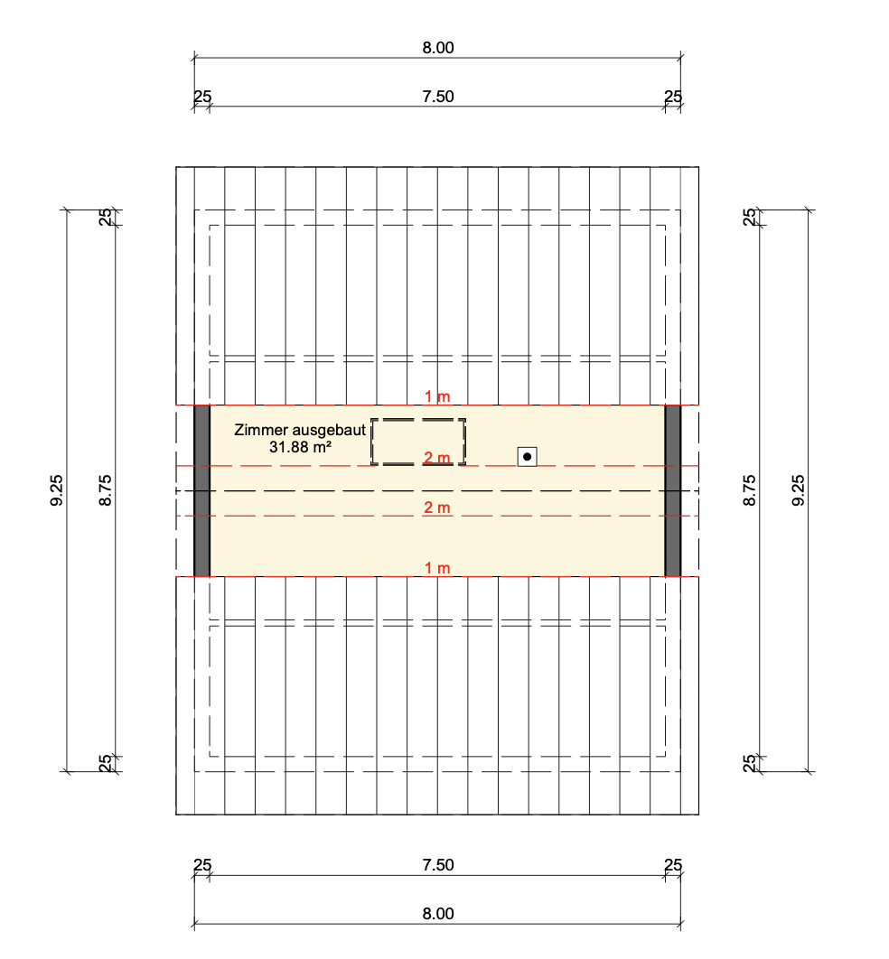Grundriss Spitzboden