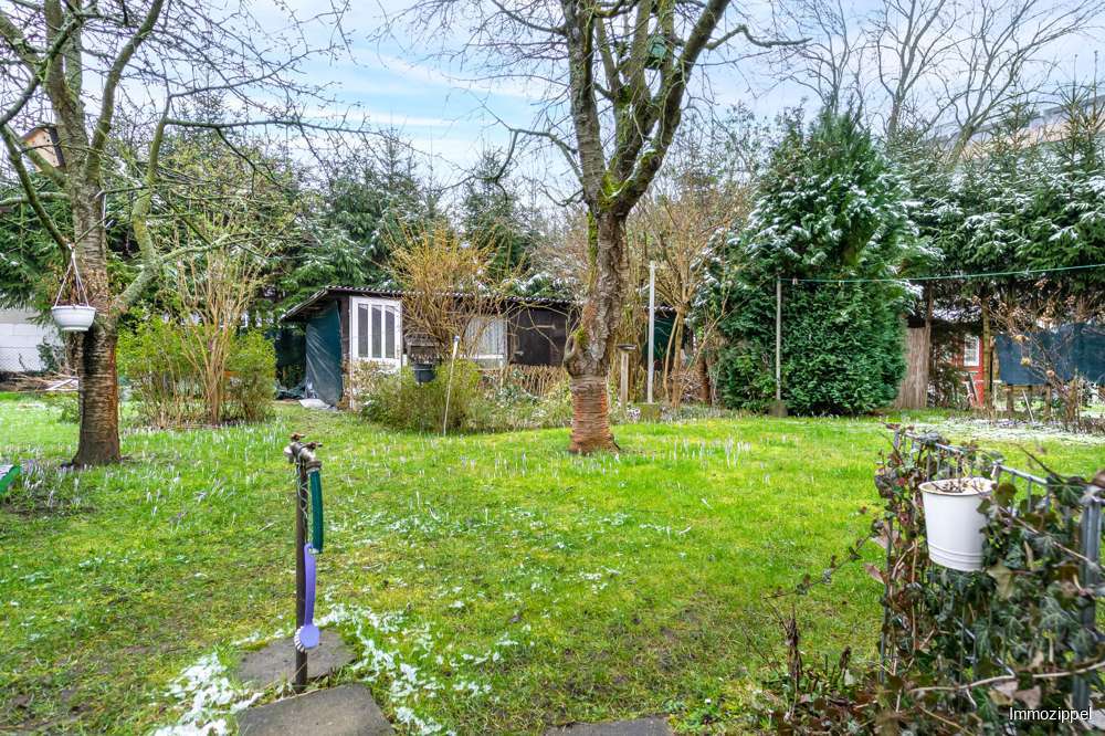 Garten mit Gartengerätehaus