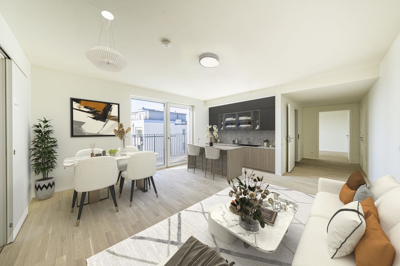 Einrichtungsbeispiel Wohn- und Essbereich