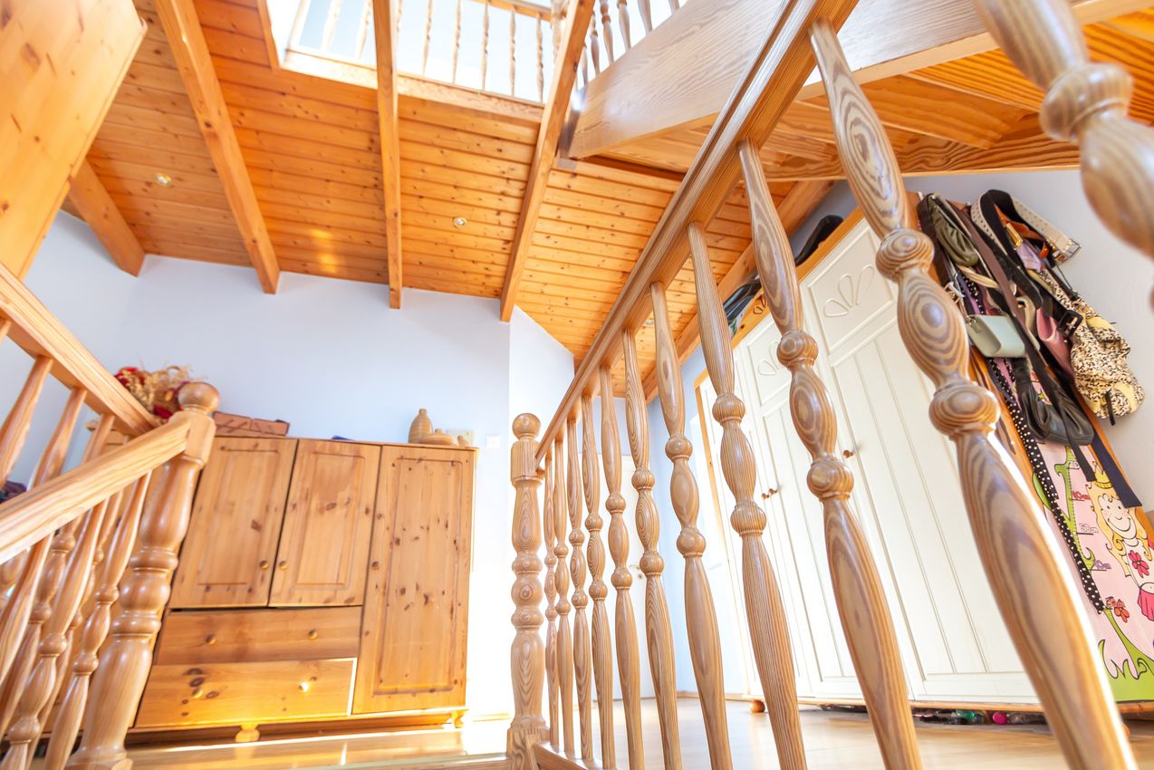Blick ins Dachgeschoss mit Galerie