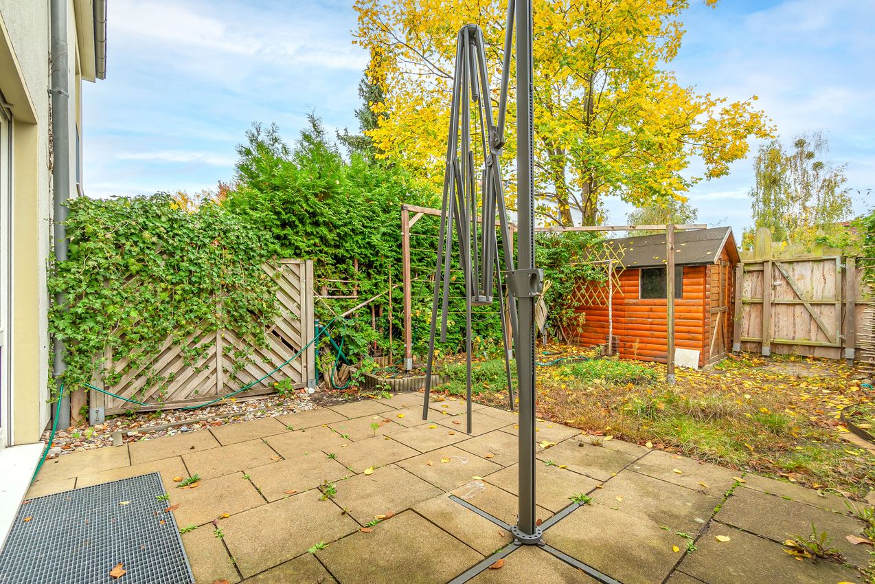 Gepflasterte Terrasse