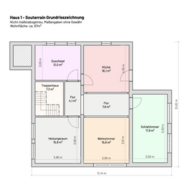 Haus 1 - Souterrain Grundrisszeichnung