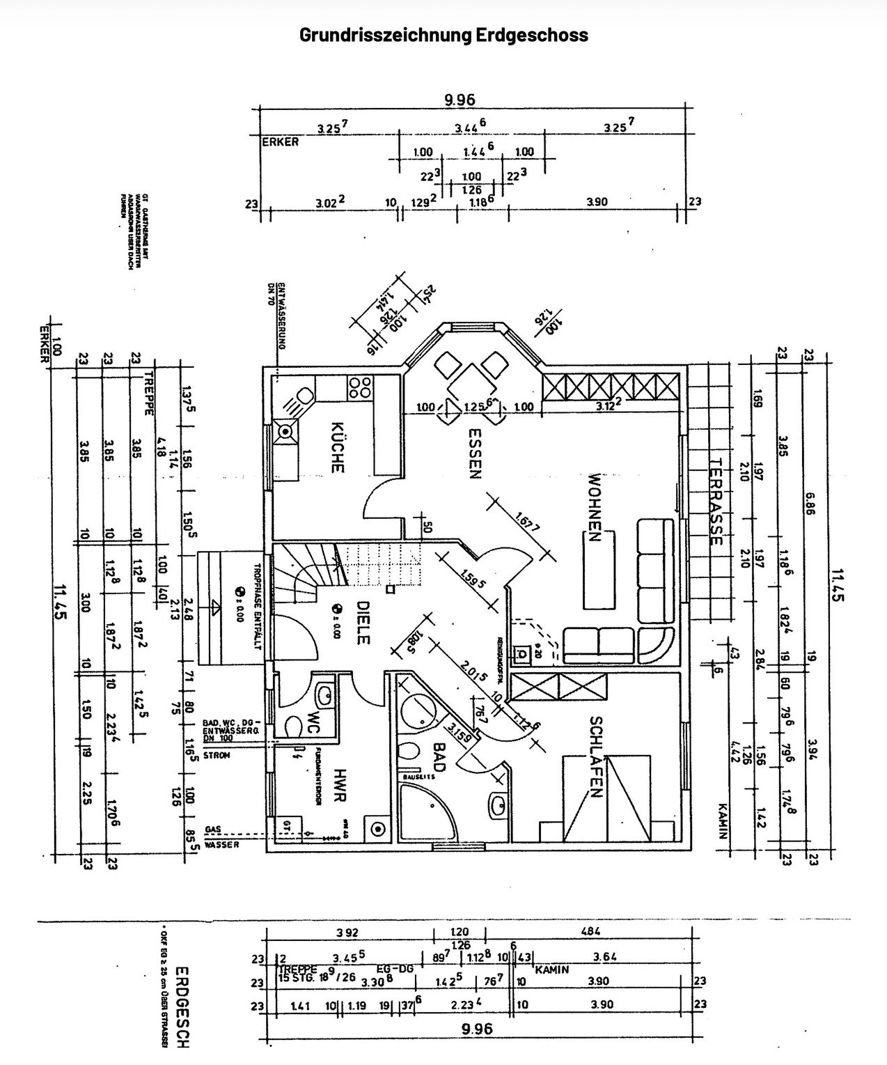 Grundrisszeichnung Erdgeschoss