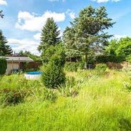 Gartenansicht mit Nebengebäude
