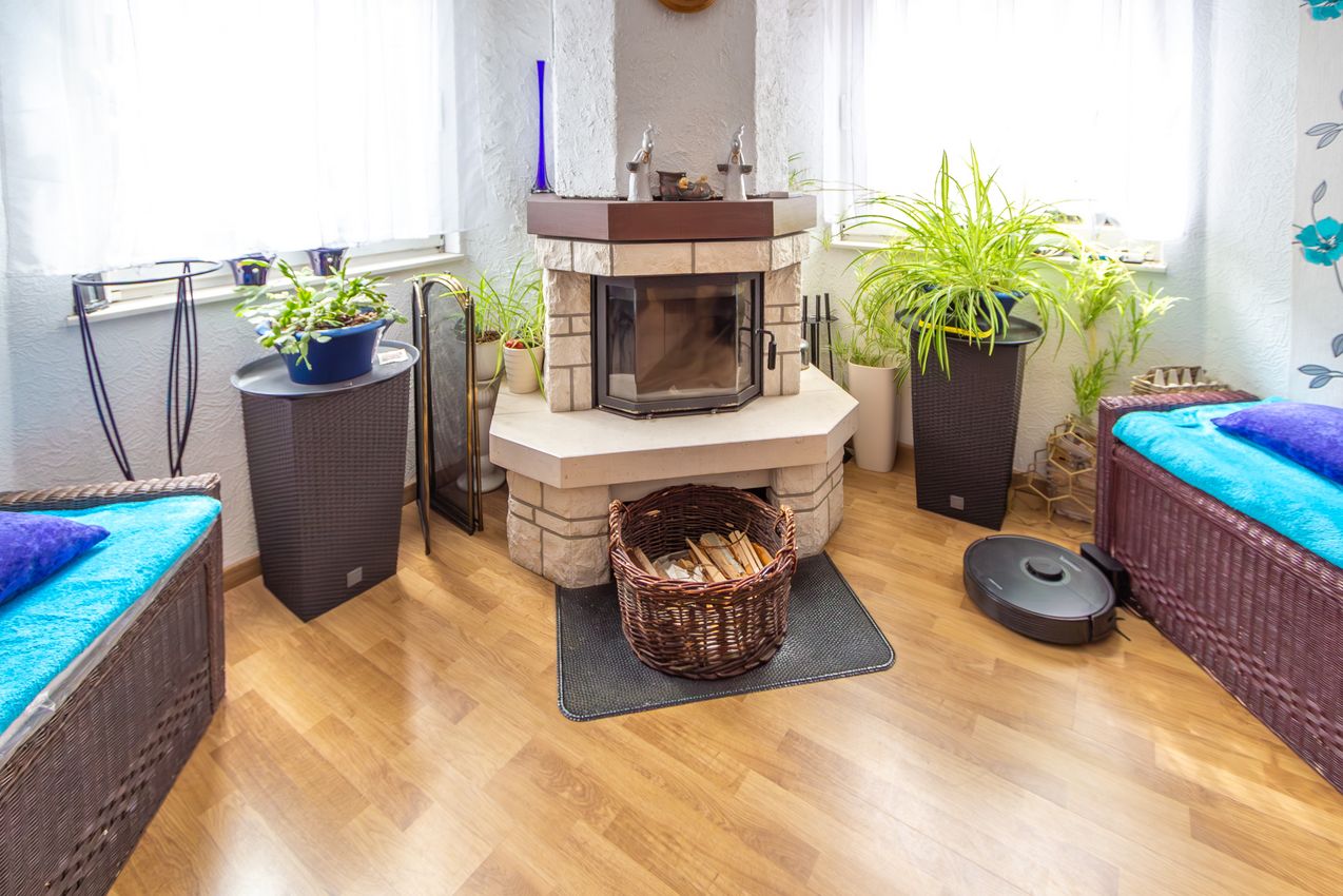 EG Kamin im Wohnzimmer