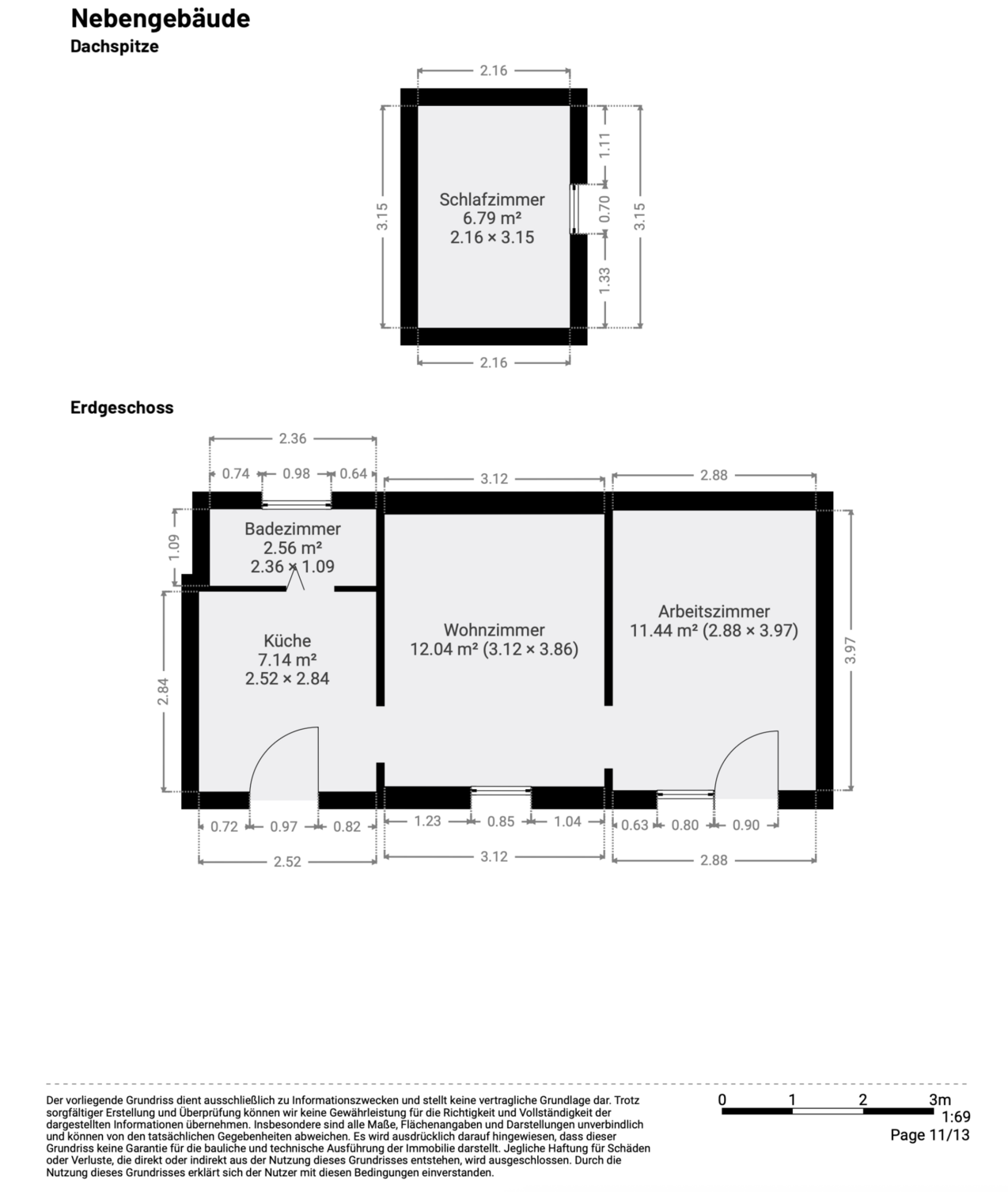 Grundriss Nebengebäude