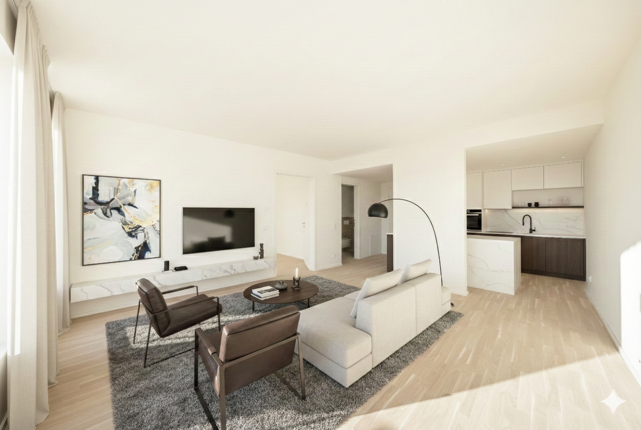 Einrichtungsbeispiel Wohn- und Küchenbereich