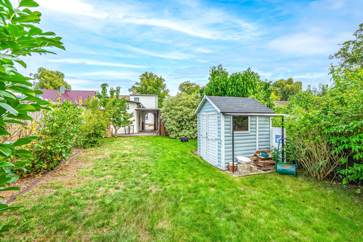 Blick zur Garage