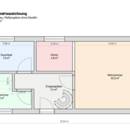 Haus 2 - EG Grundrisszeichnung
