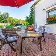 Gepflasterte Terrasse