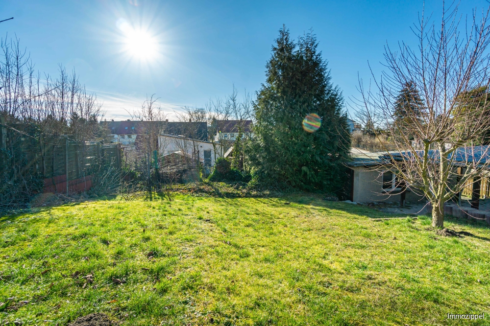 Blick vom Haus in den Garten