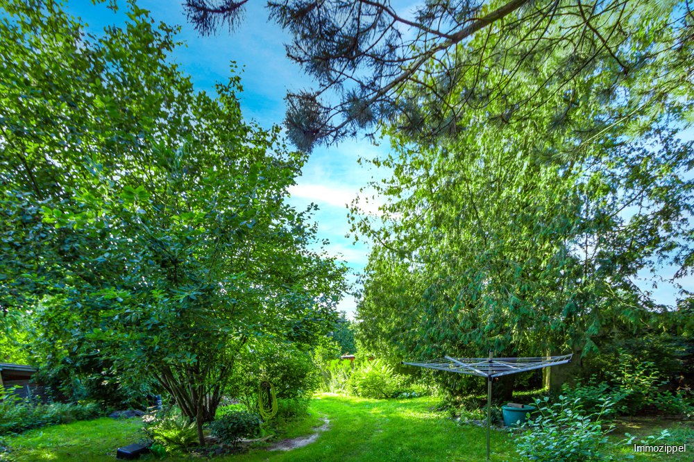 Hintere Ansicht vom Parkgarten