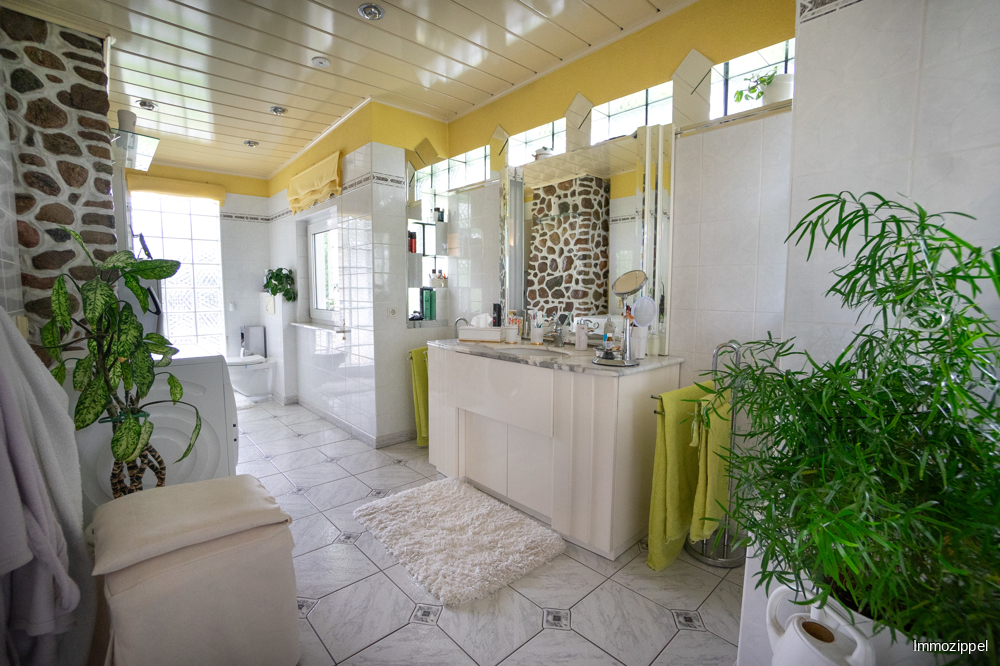 Wannenbad mit WC, Waschbecken und Waschmaschinenstellplatz Ansicht 1